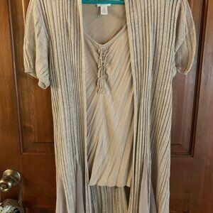 Chico's size 2 medium godet twinset